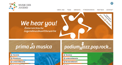 Desktop Screenshot of musikderjugend.at